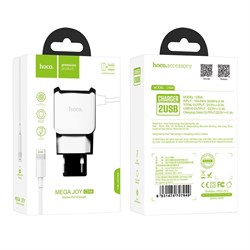 СЗУ Hoco C59A 2 USB (2.4 мАч) + USB кабель Lightning 109682 - фото 1443
