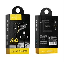 АЗУ Hoco Z5 + USB кабель 3 в 1 (Type C, Micro,Lightning) 109550 - фото 1592