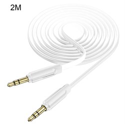 Кабель AUX (Jack 3,5 - Jack 3,5) (плоский) (2m) 110073