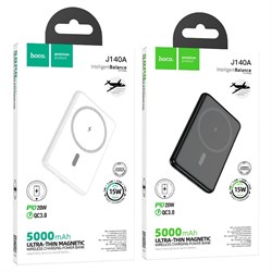 Внешний АКБ Power Bank Hoco J140A (5.000 мАч) (QC 3.0+PD 20W быстрая зарядка) + беспроводная зарядка (15W) 113792