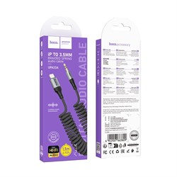 Кабель AUX (Jack 3,5 - Lightning) Hoco UPA33A (1.5m) 113781