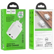 СЗУ Hoco C85A 1 USB + 1 Type-C (PD 20W + QC3.0) (быстрая зарядка) 109690