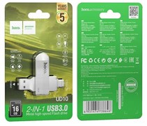 Карта памяти USB Flash HOCO UD10 (3.0) - 16 gd +Type C 110779