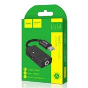 Audio конвертер Hoco LS - 14 для Type C (Type C → Type C + Jack 3,5) 110884