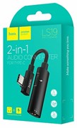 Audio конвертер Hoco LS - 19 для Type C (Type C → Type C + Jack 3,5) 110887