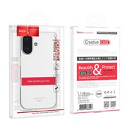 Чехол iPhone 17 (6.3) HOCO Light series (прозрачный силикон) (коробка) 113815