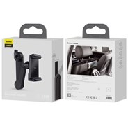 Держатель в автомобиль Baseus Energy Storage Backseat Holder Wireless Charger (black) (WXHZ - 01) в подголовник + беспроводная зарядка 110397
