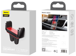 Держатель в автомобиль Baseus Steel Cannon Air Outlet Car Mount (red) (SUGP - 09) в воздуховод (зажим) 110407
