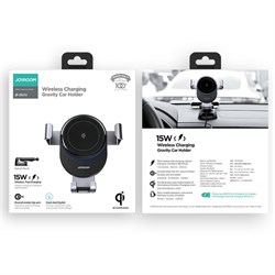 Держатель в автомобиль Joyroom JR - ZS212 на присоске + беспроводная зарядка (15W) 110448
