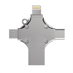 Карта памяти USB Flash iDragon 4 в 1 (Micro/Type C/Lightning) - 128 gb 110792