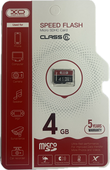 Карта памяти Micro SD XO - 4 gd 110767