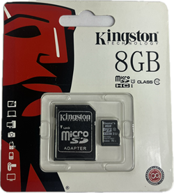 Карта памяти Micro SD Kingston - 8 gb (+ SD адаптер) 10kl 110758