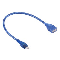 Переходник (OTG) Micro → USB синий (без упаковки) 110868