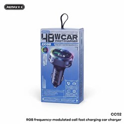 FM трансмиттер Remax CC02 (с функцией быстрой зарядки) (48W) 114041