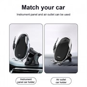 Держатель в автомобиль Joyroom JR - ZS199 на присоске + в воздуховод + беспроводная зарядка 110444