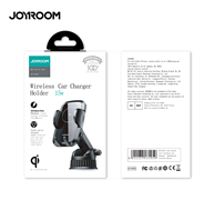 Держатель в автомобиль Joyroom JR - ZS241 на присоске (зажим) + беспроводная зарядка (15W) 110451