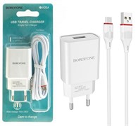 СЗУ Borofone BA20A 1 USB (2.1 мАч) + USB кабель Micro 109676