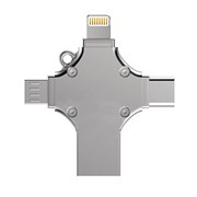 Карта памяти USB Flash iDragon 4 в 1 (Micro/Type C/Lightning) - 128 gb 110792