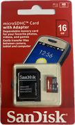 Карта памяти Micro SD SanDisk - 16 gb (+ SD адаптер) 10kl 110765