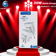 СЗУ Konfulon C71 1 Type-C (20W) + Кабель Type C - Type C (быстрая зарядка) 109703