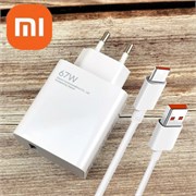 СЗУ Xiaomi 1 USB (67W) (быстрая зарядка) + USB кабель Type C (оригинал) (коробка) 111525