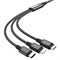 Кабель USB - 3 в 1 Type C + Micro + Lightning Hoco X76 (коробка) 111682