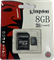 Карта памяти Micro SD Kingston - 8 gb (+ SD адаптер) 10kl 110758