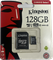 Карта памяти Micro SD Kingston - 128 gb (+ SD адаптер) 10kl 110762